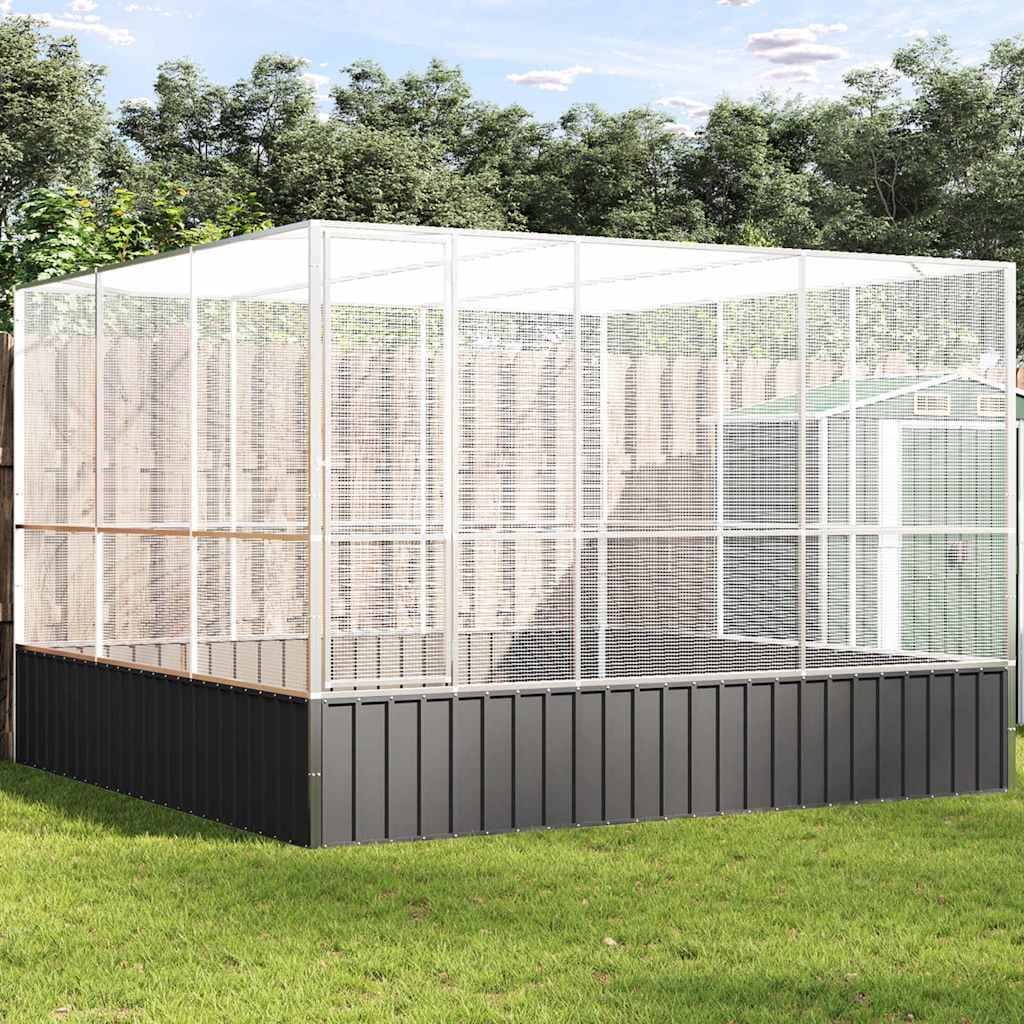 VidaXL Κλουβί Ασημένιο 311x307x212 εκ. Ατσάλινο