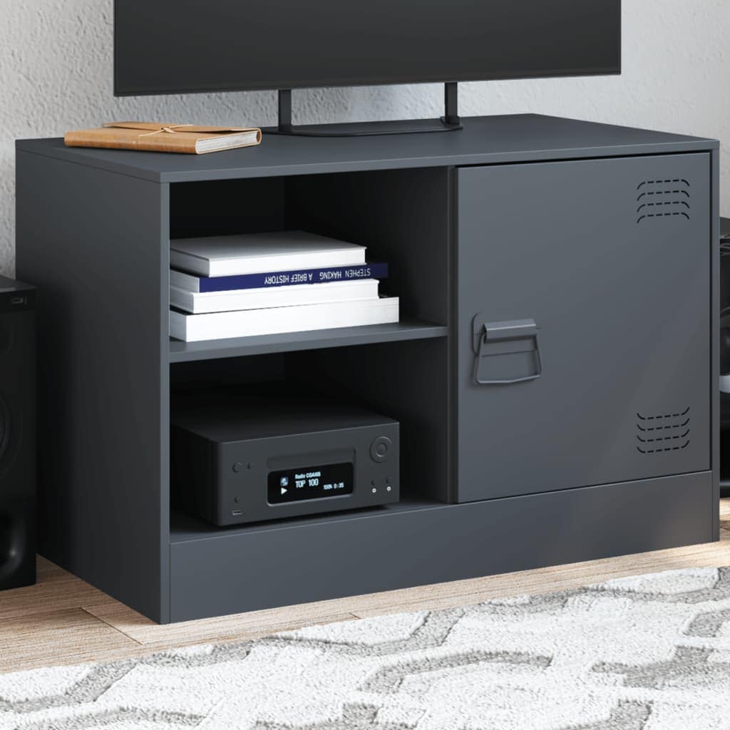VidaXL Έπιπλο Τηλεόρασης Ανθρακί 67x39x44 εκ. από Χάλυβα
