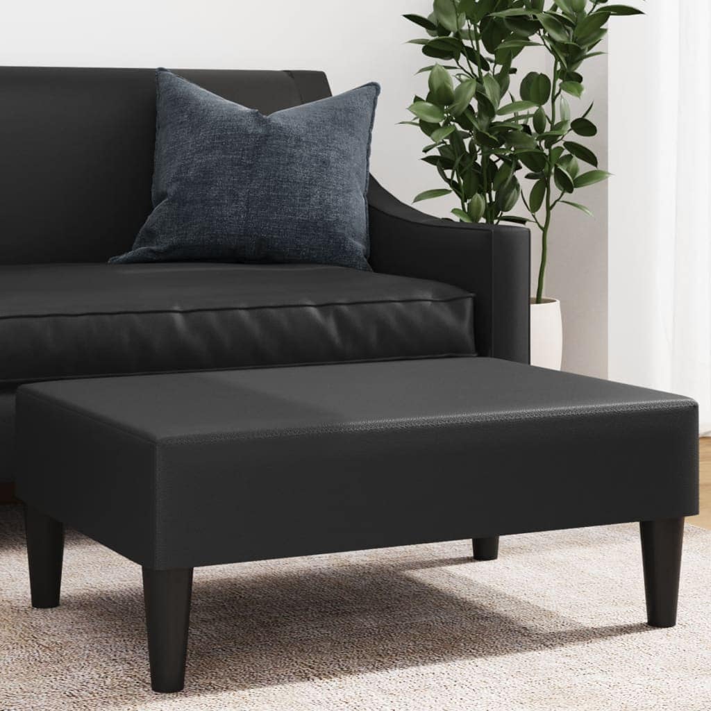 VidaXL Υποπόδιο Μαύρο 77x55x31 εκ. από Συνθετικό Δέρμα