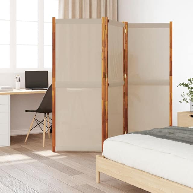 VidaXL Διαχωριστικό Δωματίου με 3 Πάνελ Taupe 210 x 180 εκ.