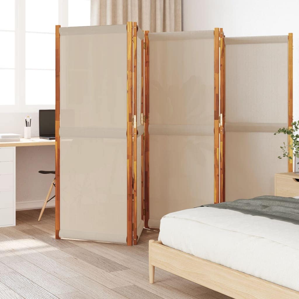 VidaXL Διαχωριστικό Δωματίου με 5 Πάνελ Taupe 250 x 180 εκ.
