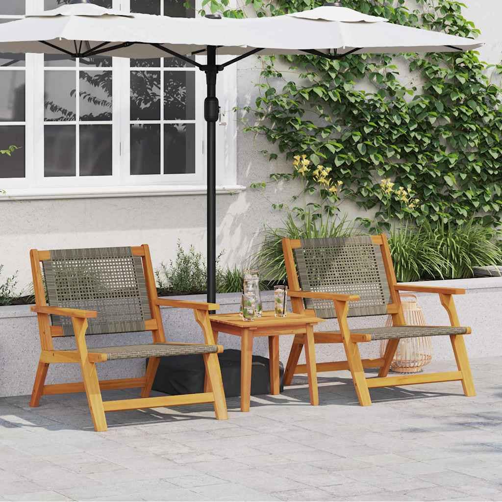 VidaXL Εξωτερικά Έπιπλα 2 pcs Γκρι 67 x 78 x 73 εκ.