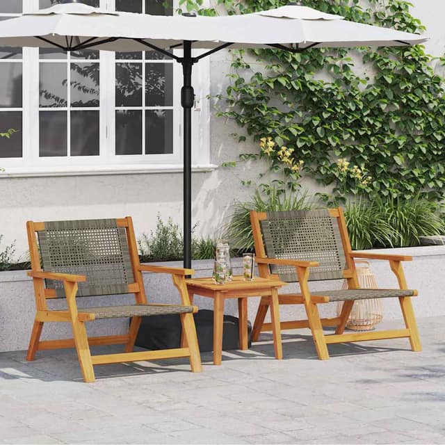 VidaXL Εξωτερικά Έπιπλα 2 pcs Γκρι 67 x 78 x 73 εκ.