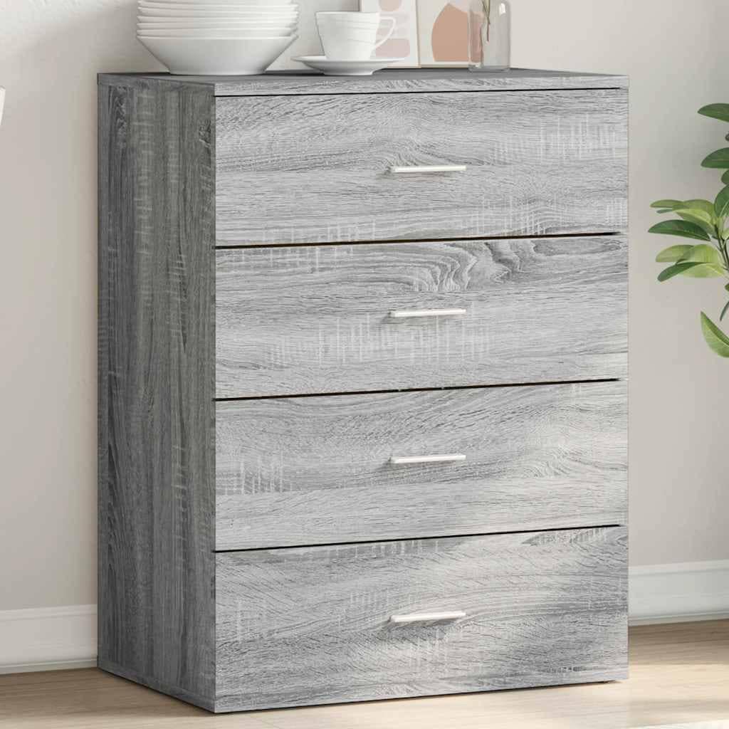 VidaXL Μπουφές Γκρι Sonoma 60x39x80 εκ. από Επεξεργασμένο Ξύλο