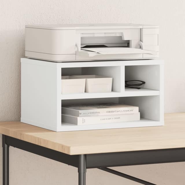 VidaXL Βάση Εκτυπωτή Λευκή 40x32x22,5 εκ. από Επεξεργασμένο Ξύλο