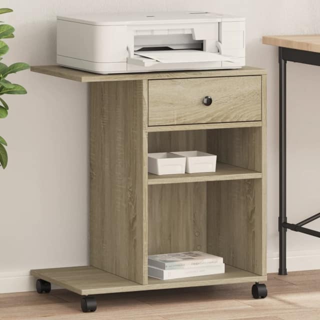 VidaXL Βάση Εκτυπωτή με Ρόδες Sonoma Δρυς 60x40x68,5 εκ.
