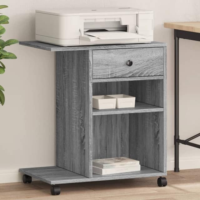VidaXL Βάση Εκτυπωτή με Ρόδες Γκρι Sonoma 60x40x68,5 εκ.
