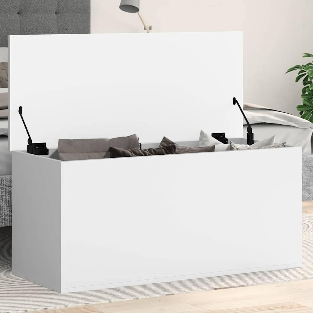 VidaXL Κουτί Αποθήκευσης Λευκό 100x42x46 εκ. Επεξεργασμένο Ξύλο