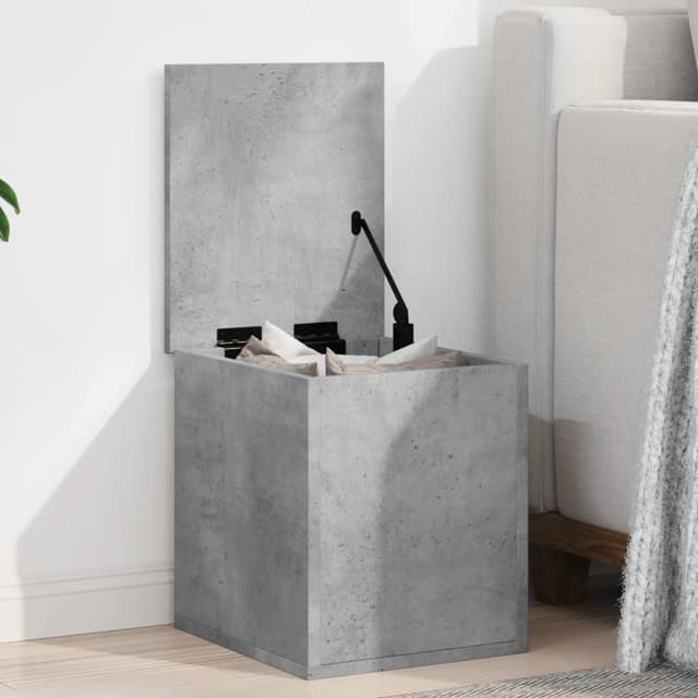 VidaXL Κουτί Αποθήκευσης Γκρι Σκυροδέματος 30x35x35 εκ. Επεξεργ. Ξύλο