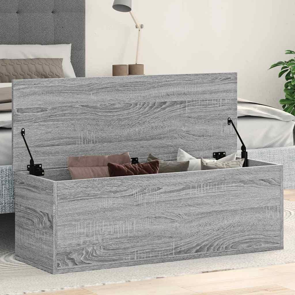 VidaXL Κουτί Αποθήκευσης Γκρι sonoma 102x35x35 εκ. Επεξεργασμένο Ξύλο