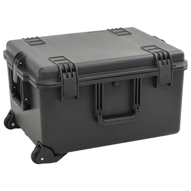 VidaXL Θήκη Πτήσης Φορητή Μαύρη 62,5x49,5x37 εκ. από Πολυπροπυλένιο