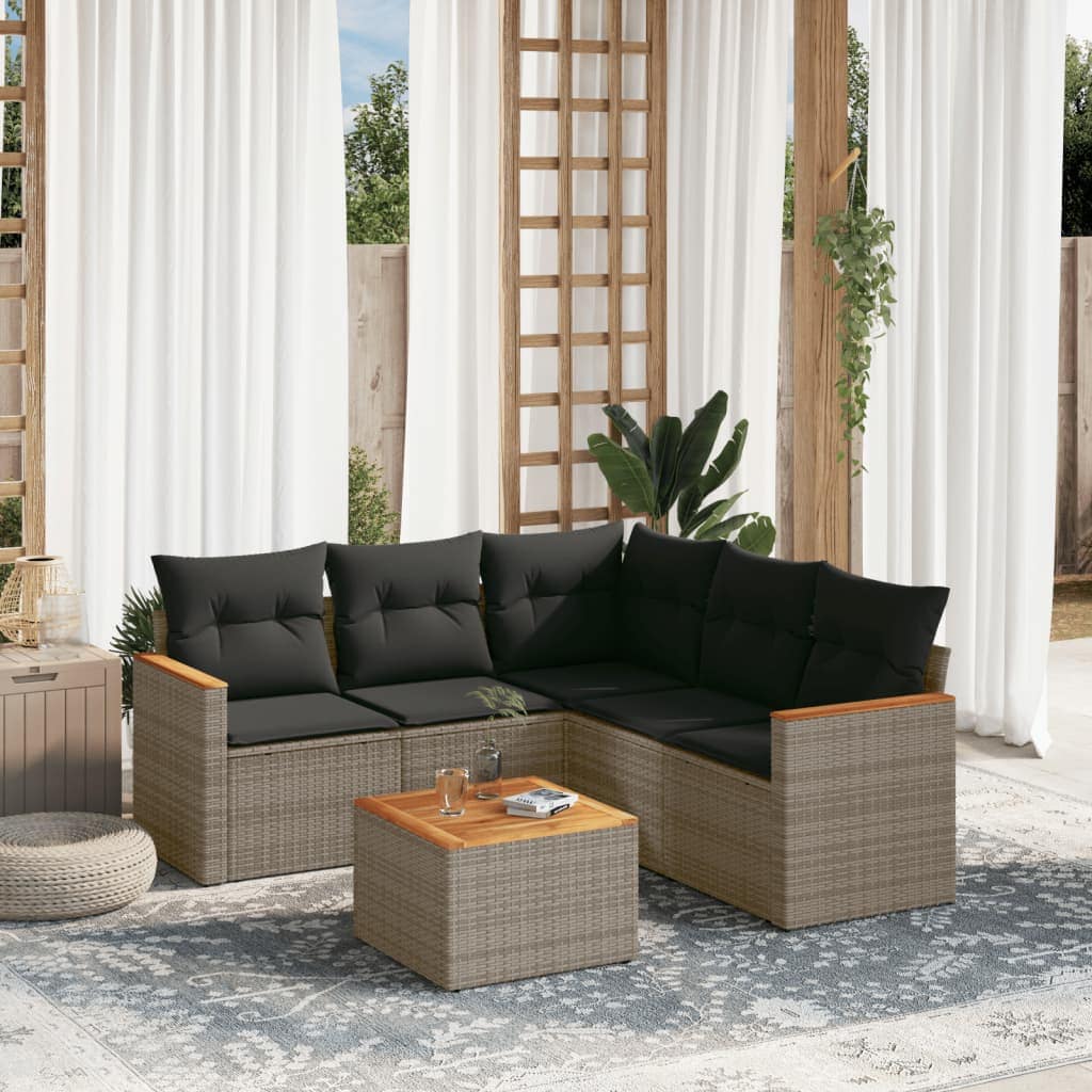 VidaXL Patio Sofa Set 5-θέσια Grey
