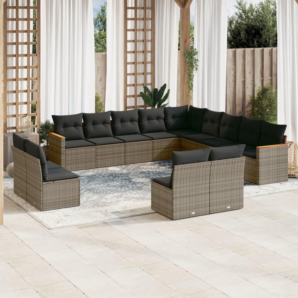 VidaXL Patio Sofa Set 13-θέσια Grey