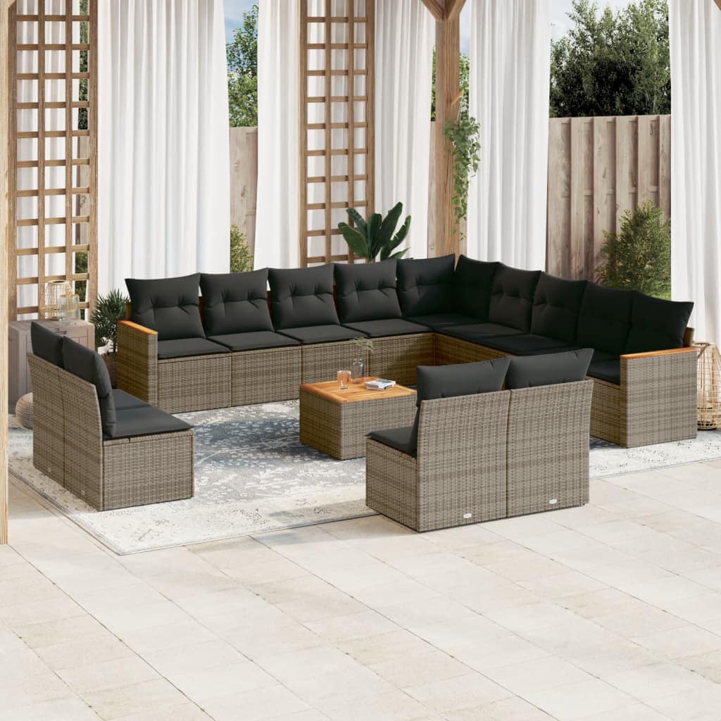VidaXL Patio Sofa Set 13-θέσια Grey