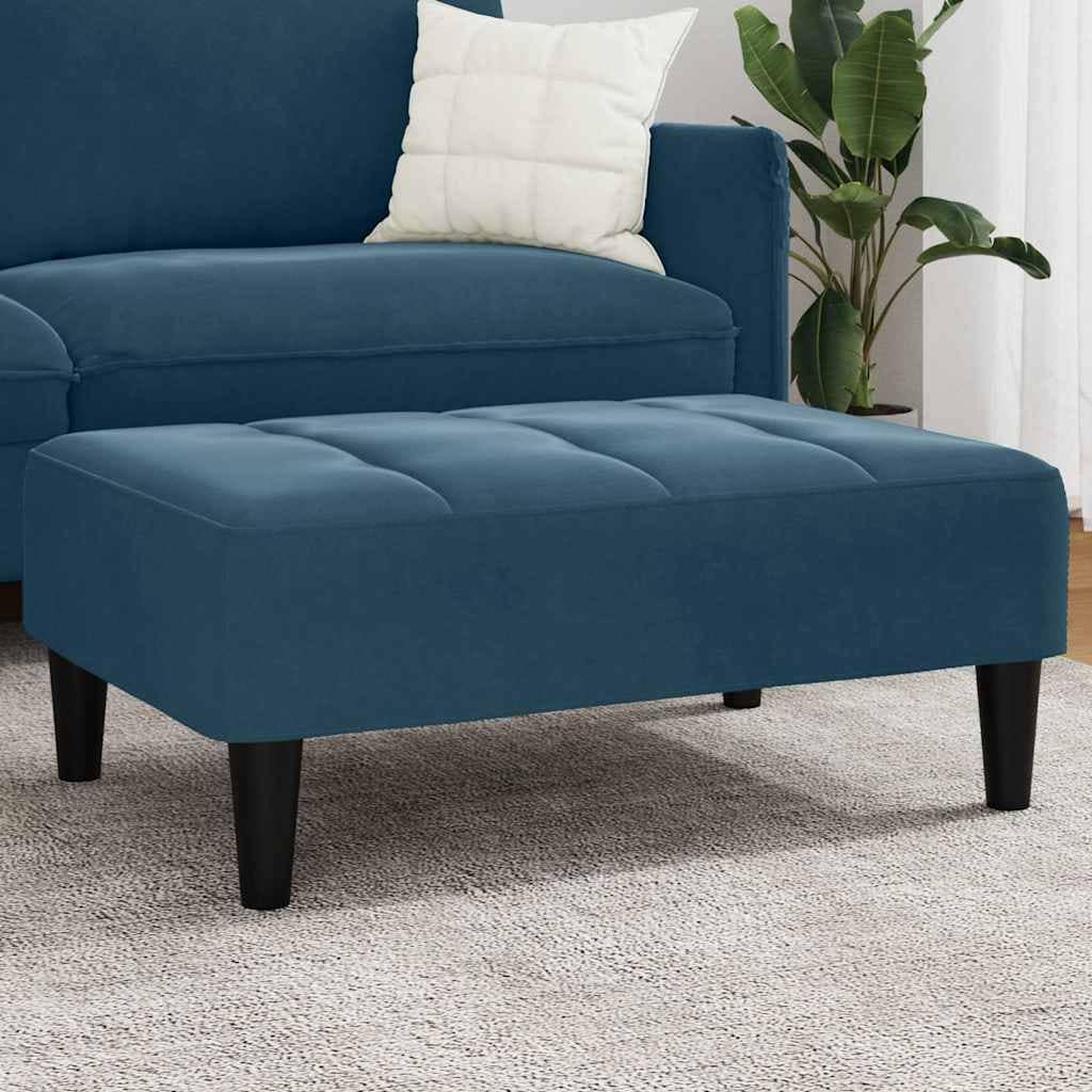 VidaXL Υποπόδιο Μπλε 77x55x31 εκ. Βελούδινο
