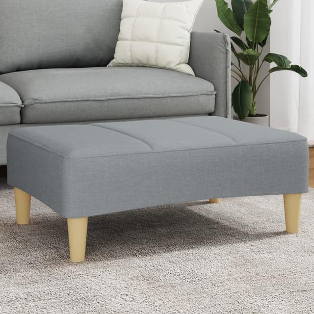 VidaXL Υποπόδιο Ανοιχτό Γκρι 77x55x31 εκ. Υφασμάτινο