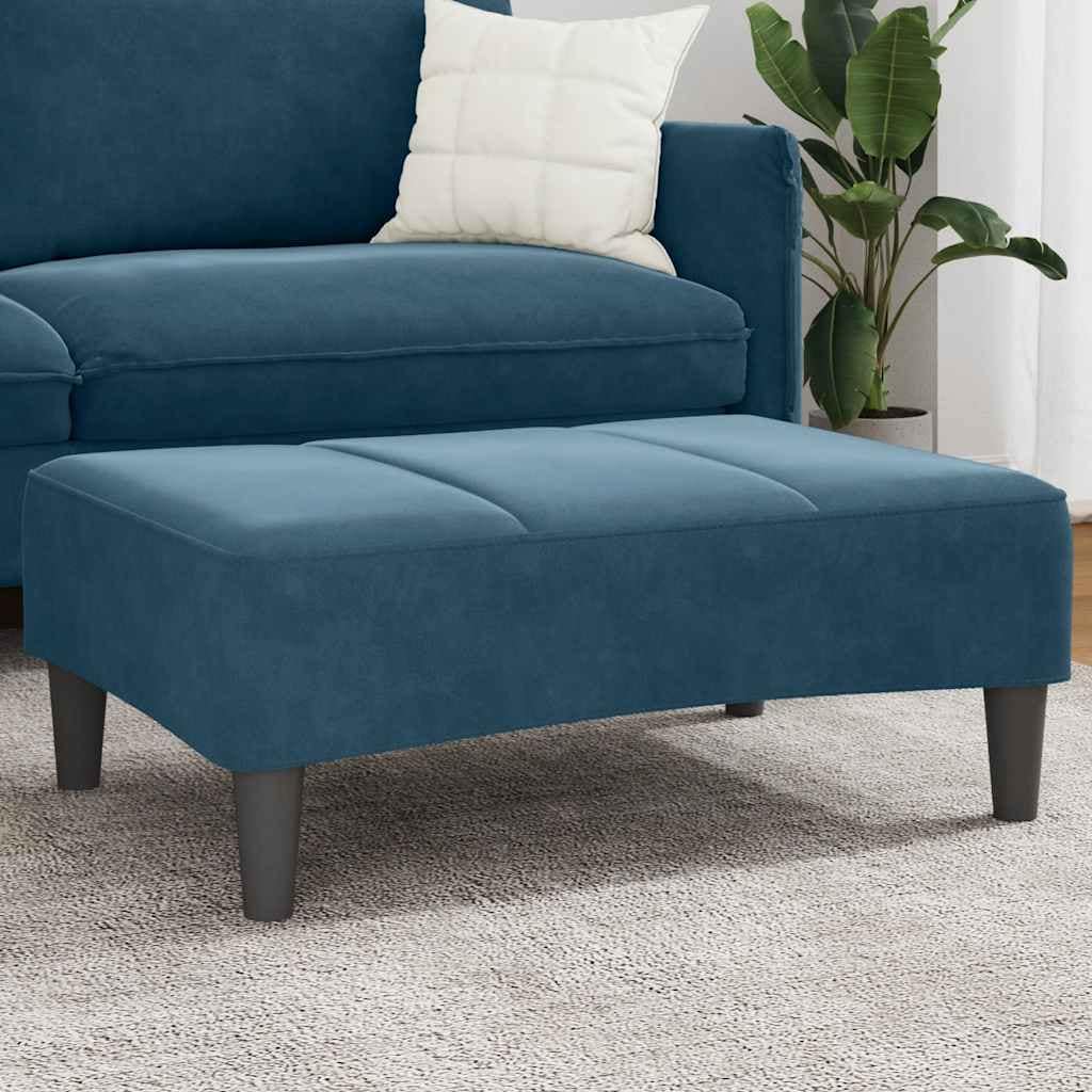 VidaXL Υποπόδιο Μπλε 77x55x31 εκ. Βελούδινο