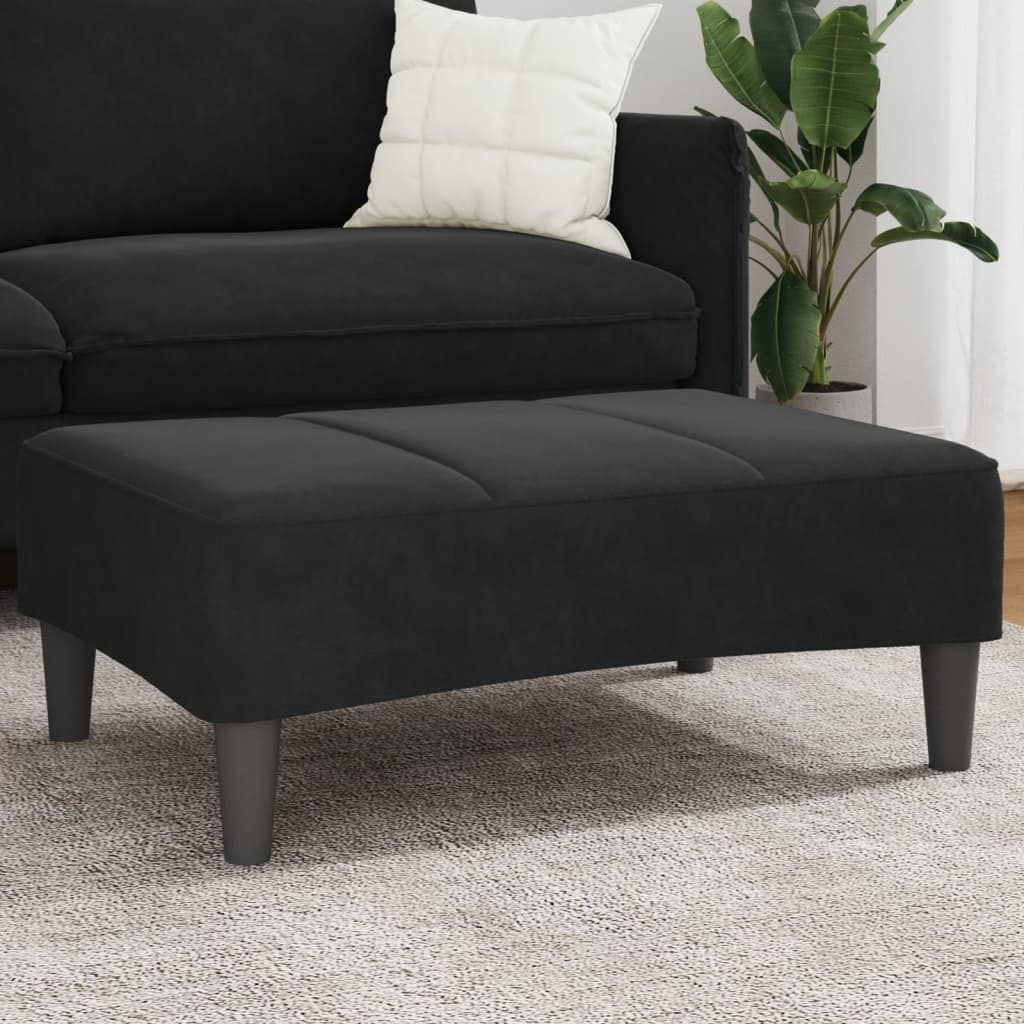 VidaXL Υποπόδιο Μαύρο 77x55x31 εκ. Βελούδινο