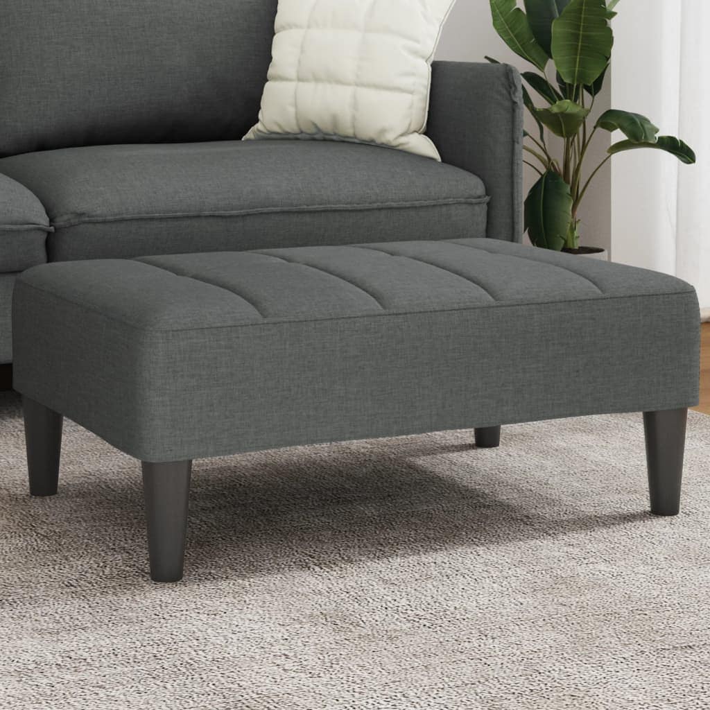 VidaXL Υποπόδιο Σκούρο Γκρι 77x55x31 εκ. Υφασμάτινο
