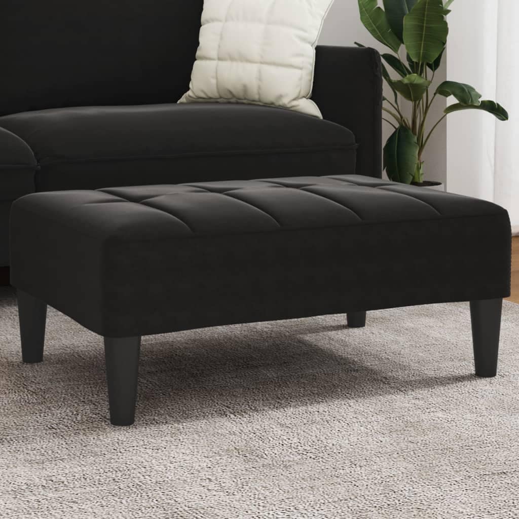 VidaXL Υποπόδιο Μαύρο 77x55x31 εκ. Βελούδινο