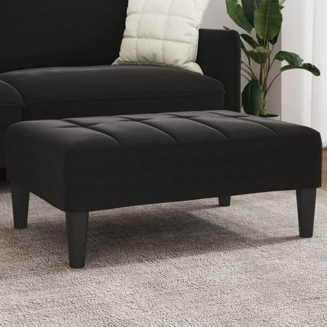 VidaXL Υποπόδιο Μαύρο 77x55x31 εκ. Βελούδινο
