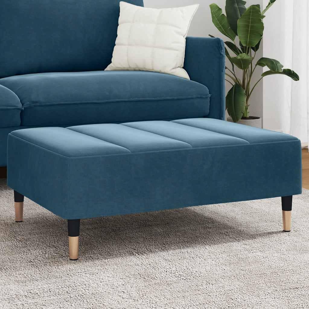 VidaXL Υποπόδιο Μπλε 77x55x31 εκ. Βελούδινο