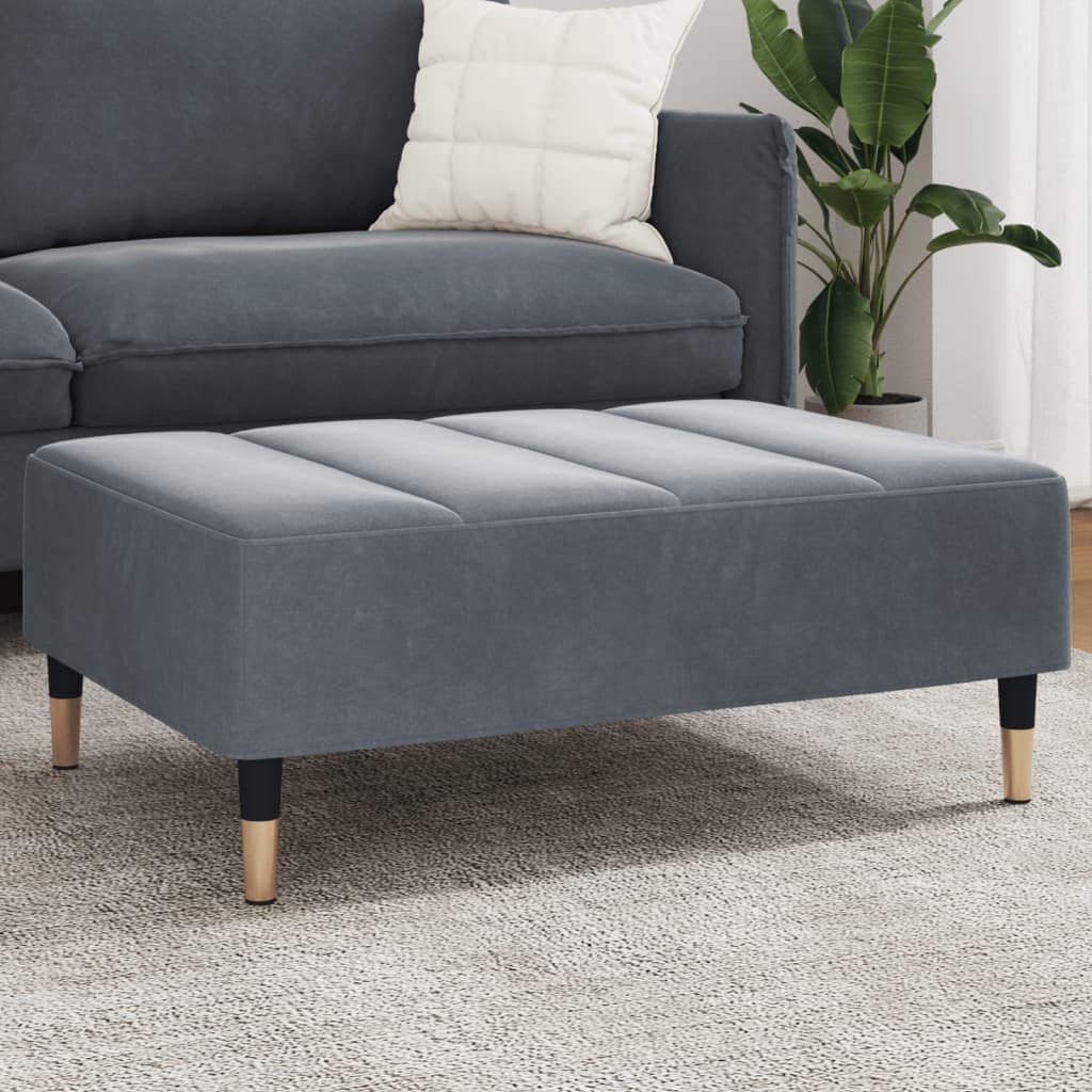 VidaXL Υποπόδιο Σκούρο Γκρι 77x55x31 εκ. Βελούδινο