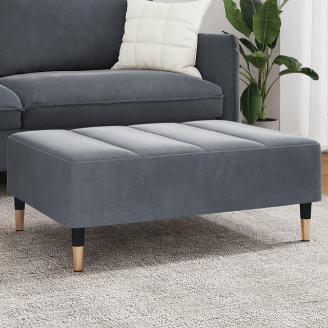 VidaXL Υποπόδιο Σκούρο Γκρι 77x55x31 εκ. Βελούδινο