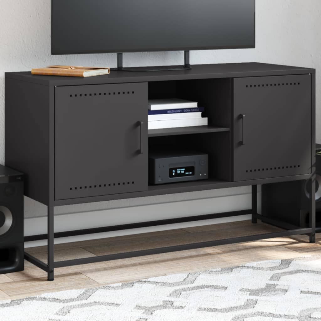 VidaXL Έπιπλο Τηλεόρασης Μαύρο 100,5x39x60,5 εκ. Ατσάλινο