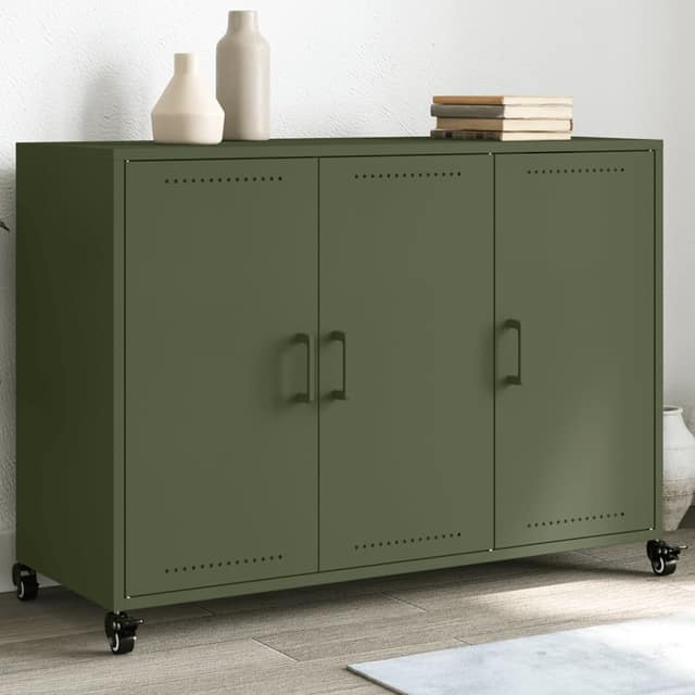 VidaXL Ντουλάπι Πράσινο Λαδί 100,5x39x72 εκ. από Ατσάλι