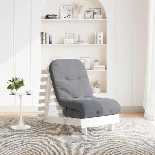 VidaXL Καναπές Κρεβάτι Futon με Στρώμα 60x206x11 εκ. Μασίφ Ξύλο Πεύκου