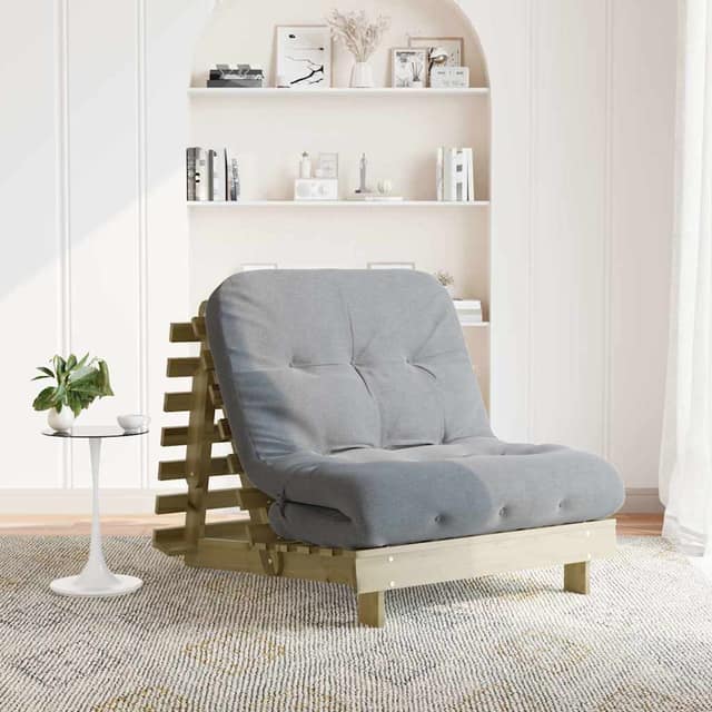 VidaXL Καναπές Κρεβάτι Futon/Στρώμα 90x206x11 Εμποτισμένο Ξύλο Πεύκου