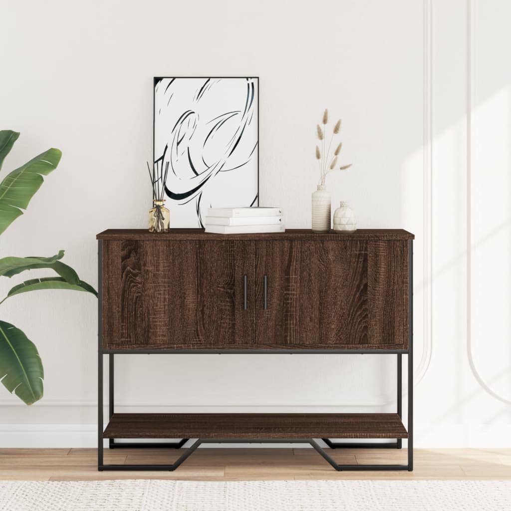 VidaXL Τραπέζι Κονσόλα Καφέ Δρυς 100x35x74,5 εκ. Επεξεργασμένο Ξύλο