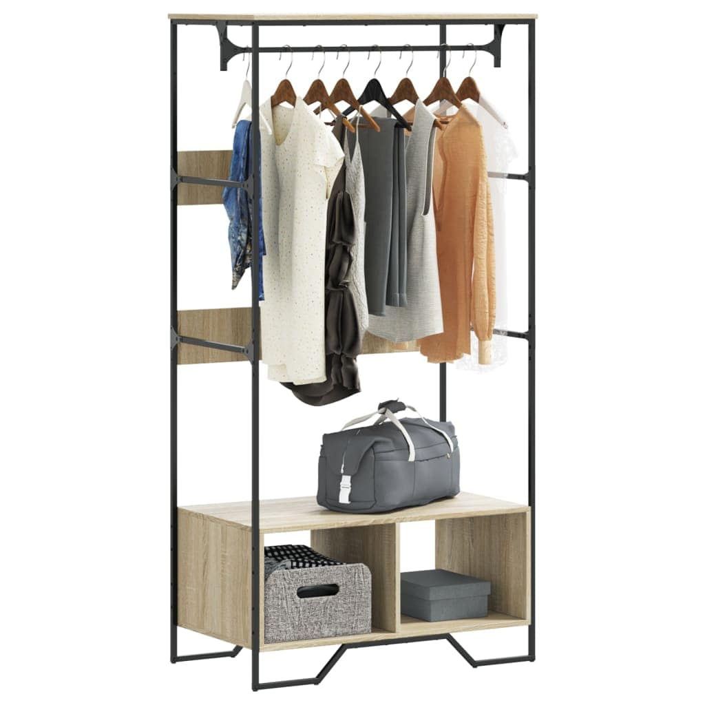 VidaXL Ντουλάπα Sonoma Δρυς 90x50x180 εκ. από Επεξεργασμένο Ξύλο