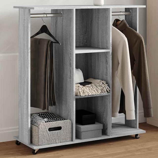 VidaXL Ντουλάπα με Ροδάκια Γκρι Sonoma 102x38x110 εκ. από Επεξ. Ξύλο