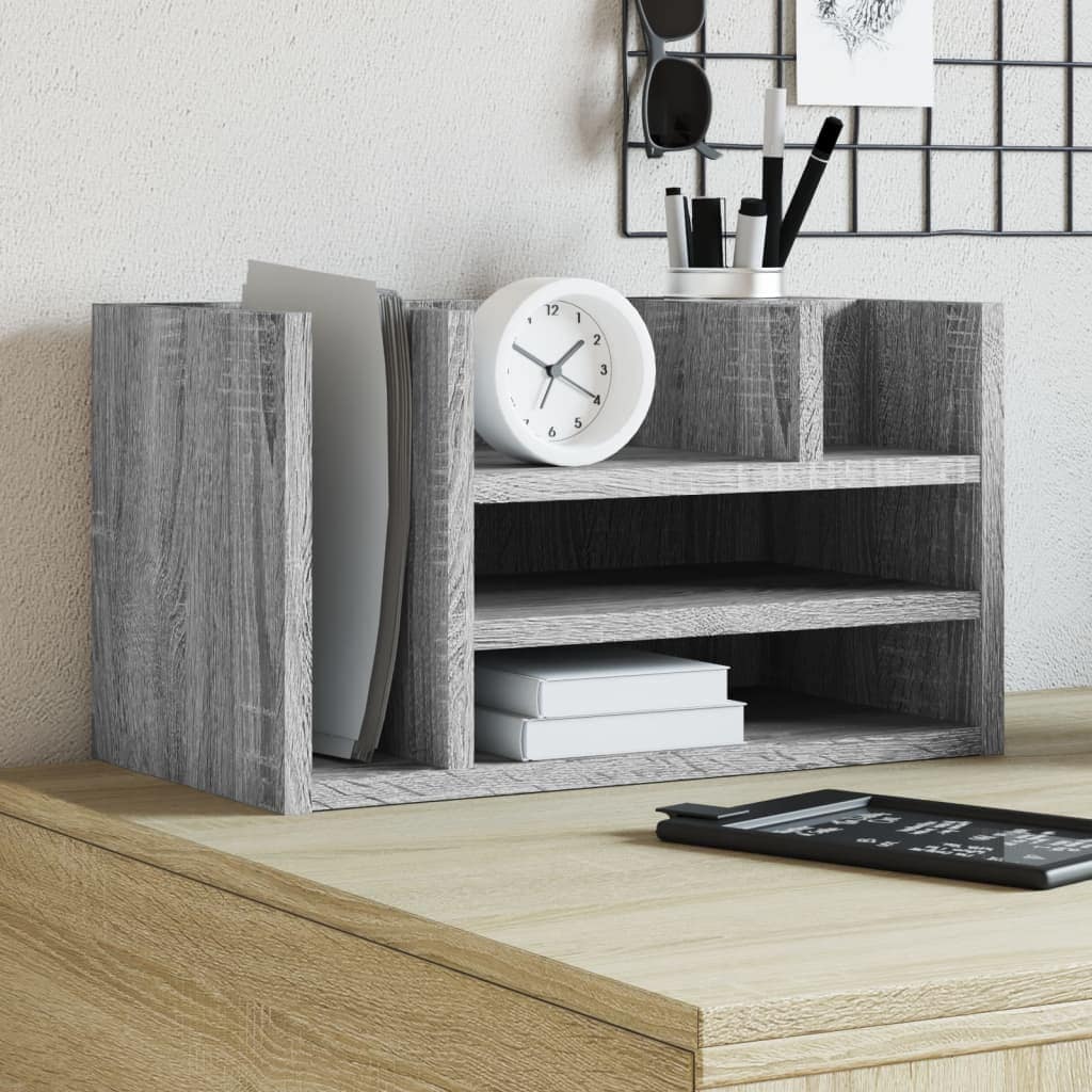 VidaXL Έπιπλο Οργάνωσης Γραφείου Γκρι Sonoma 44,5x24x25 εκ Επεξ. Ξύλο