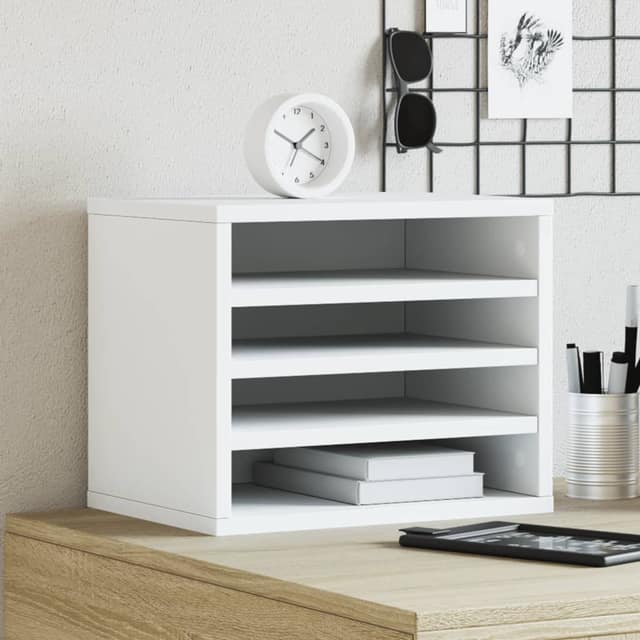 VidaXL Έπιπλο Οργάνωσης Γραφείου Λευκό 36x26x29,5εκ Επεξεργασμένο Ξύλο