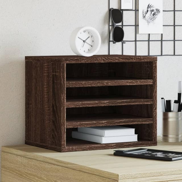 VidaXL Έπιπλο Οργάνωσης Γραφείου Καφέ Δρυς 36x26x29,5εκ Επεξ. Ξύλο
