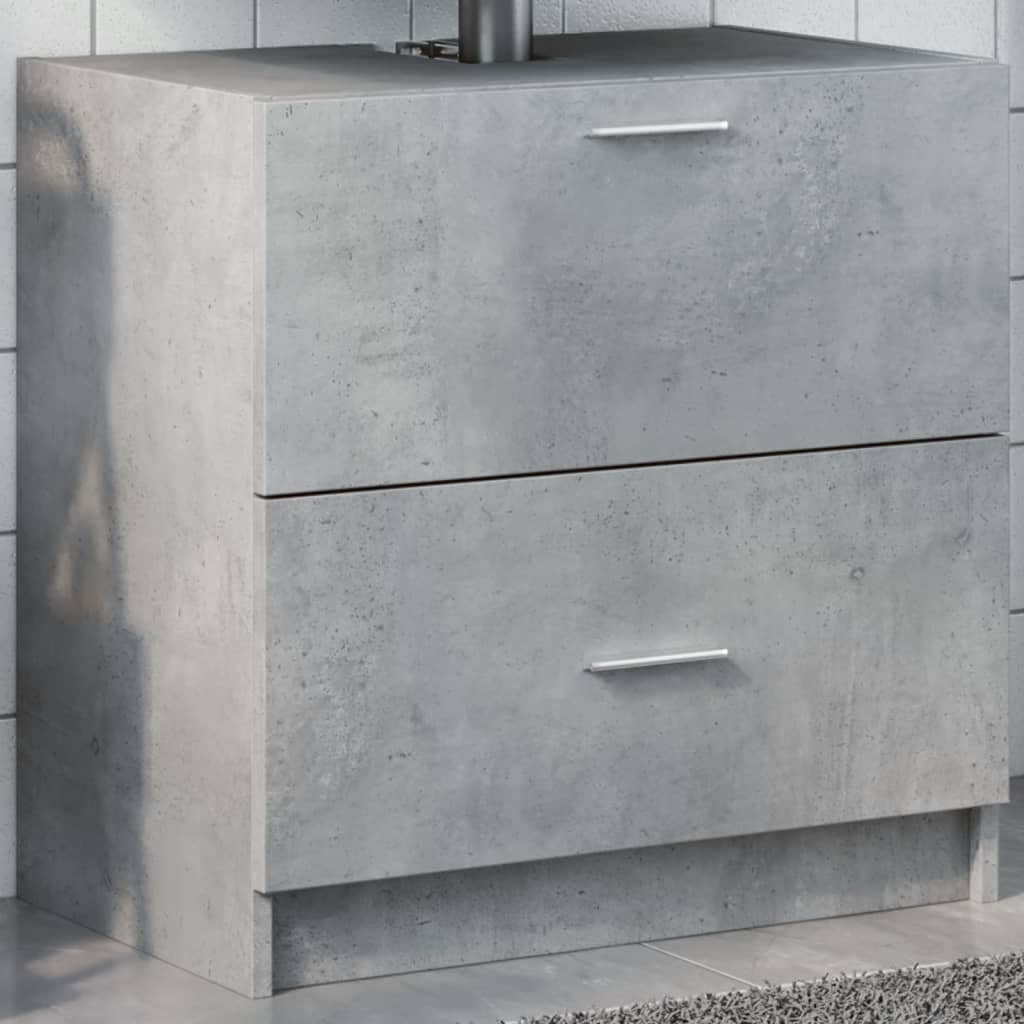 VidaXL Ντουλάπι Νιπτήρα Γκρι του Σκυροδέματος 59x37x59 εκ. Επεξ. Ξύλο