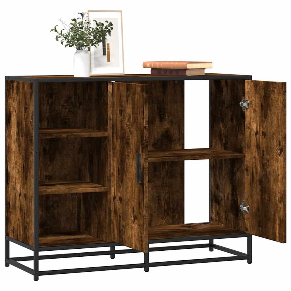 VidaXL Sideboard Καπνιστή δρυς 92x35x76 cm Κατασκευασμένο ξύλο