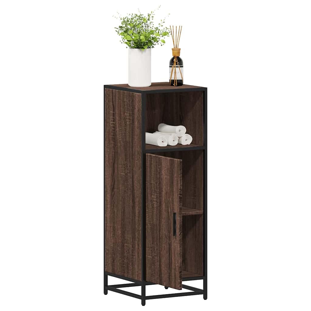 VidaXL Ντουλάπι μπάνιου καφέ δρυς 35x37,5x100 cm