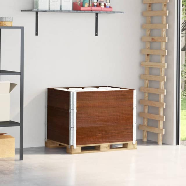VidaXL Κολάρα Παλέτας 3 τεμ. Καφέ 80 x 60 εκ. από Μασίφ Ξύλο Πεύκου