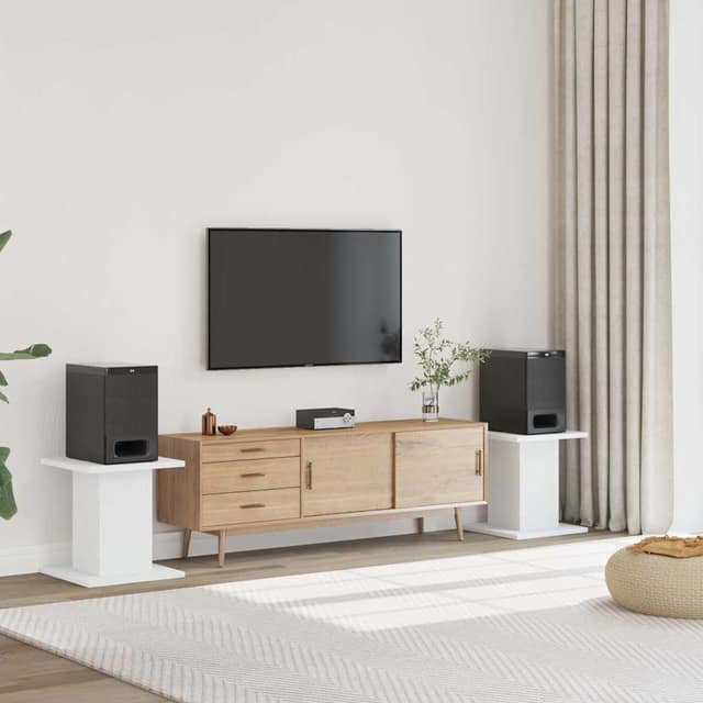 VidaXL Βάσεις Ηχείων 2 Τεμ. Λευκή 30x30x40 εκ. Επεξ. Ξύλο