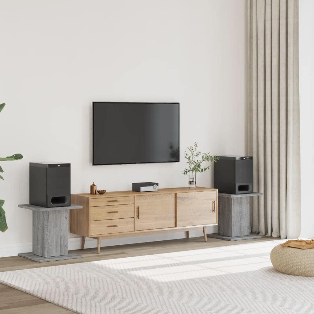VidaXL Βάσεις Ηχείων 2 Τεμ. Γκρι Sonoma 30x30x40εκ. Επεξεργασμένο Ξύλο