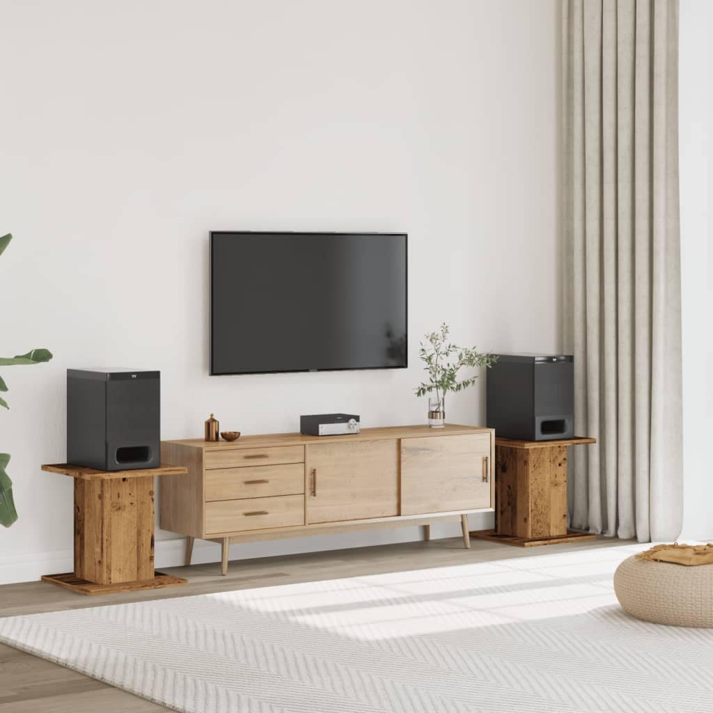 VidaXL Βάσεις Ηχείων 2 τεμ. Όψη Παλαιού Ξύλου 30x30x40 εκ. Επεξ. Ξύλο