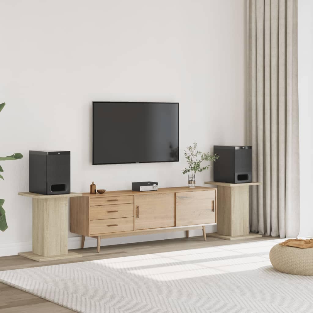 VidaXL Βάσεις Ηχείων 2 Τεμ. Sonoma Δρυς 30x30x60εκ. Επεξεργασμένο Ξύλο