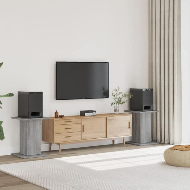 VidaXL Βάσεις Ηχείων 2 Τεμ. Γκρι Sonoma 30x30x60εκ. Επεξεργασμένο Ξύλο