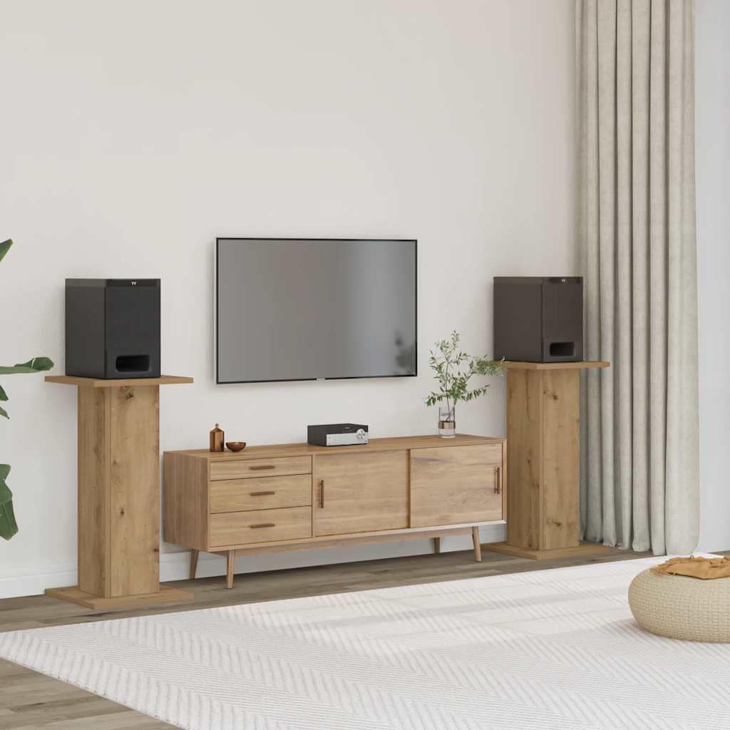 VidaXL Βάσεις Ηχείων 2 τεμ. Αρτισιανή Δρυς 30x30x60 εκ. Επεξ. Ξύλο