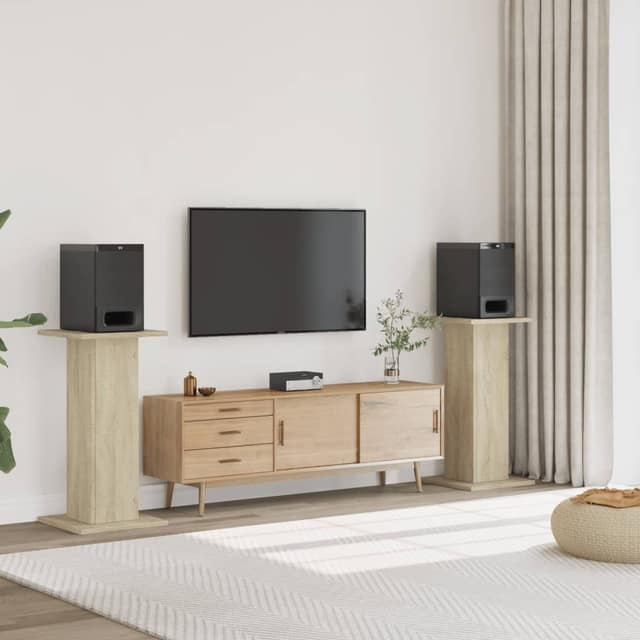 VidaXL Βάσεις Ηχείων 2 Τεμ. Sonoma Δρυς 30x30x80εκ. Επεξεργασμένο Ξύλο