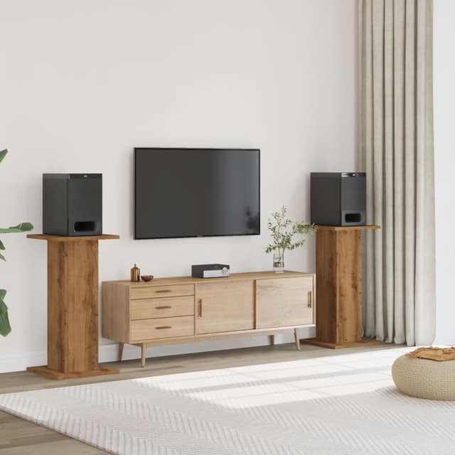 VidaXL Βάσεις Ηχείων 2 τεμ. Αρτισιανή Δρυς 30x30x80 εκ. Επεξ. Ξύλο